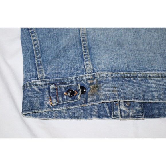 Vtg Womens Lee Rider Sanforized Union Made USA Denim Trucker Jacket 153438 Short - Picture 11 of 12